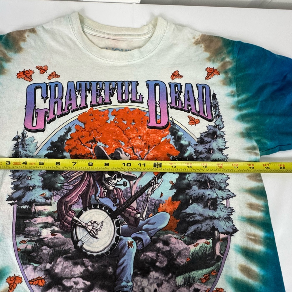 Vtg Grateful Dead T-Shirt Men’s M Liquid Blue Skeleton Genie Snake Tie‎ Dye 2000 - Picture 8 of 9